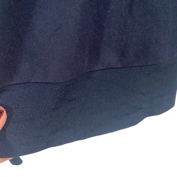 Theory Easy Rib Lightweight Hoodie in Space Knit Luxe Navy Blue Size S - Picture 4 of 8